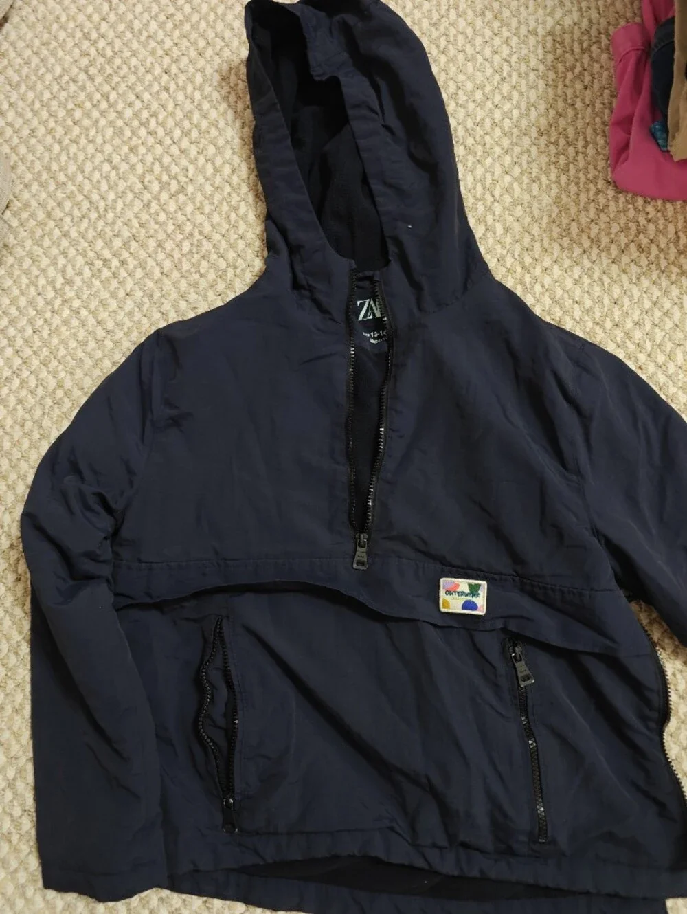 Zara Men’s Black Hooded Jacket